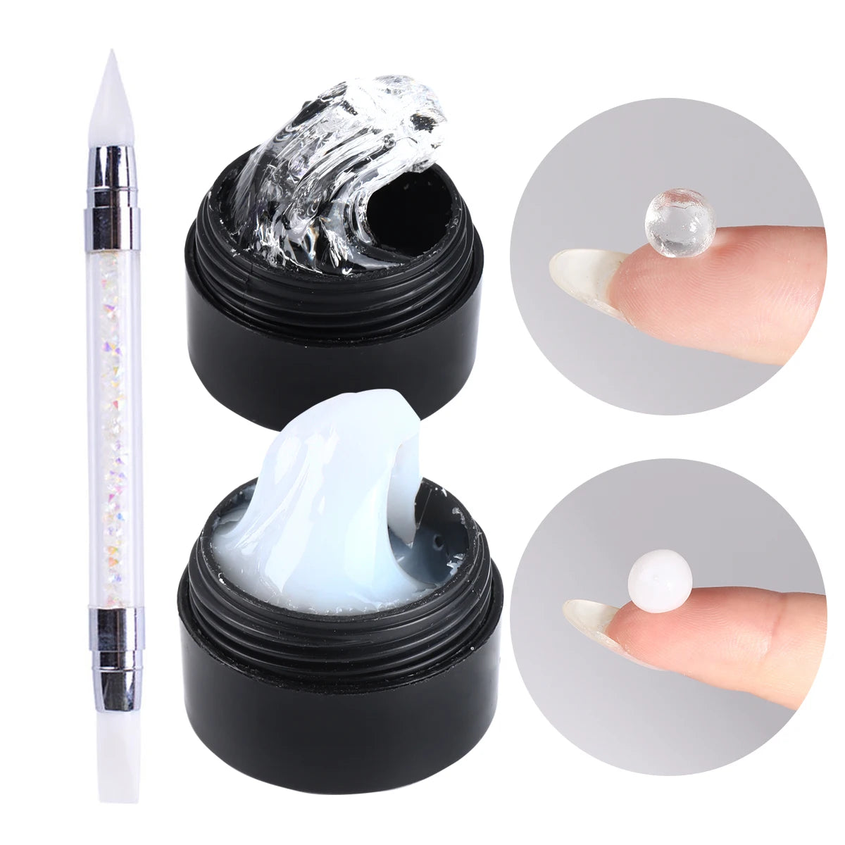 Crystal Soft Solid Nail Extension Gel Set (2pcs)
