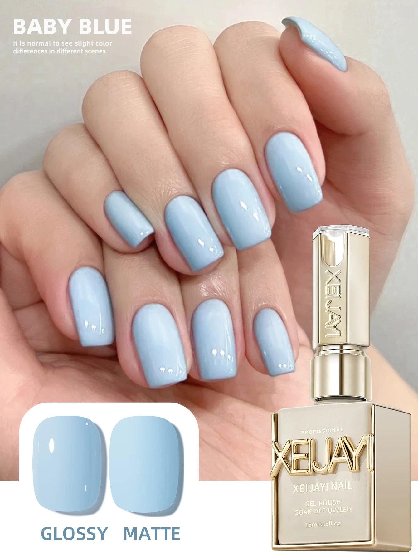 Pure Baby Blue Gel Polish